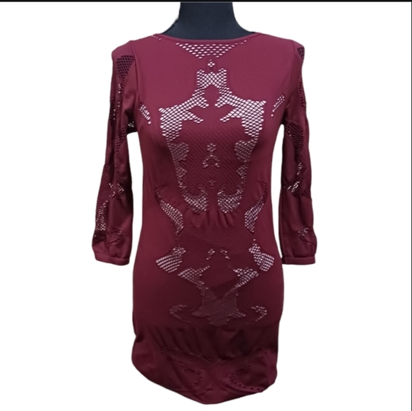 FP Intimately Placed Cutwork Bodycon Dress Bella Coachella - Picture 2 of 7